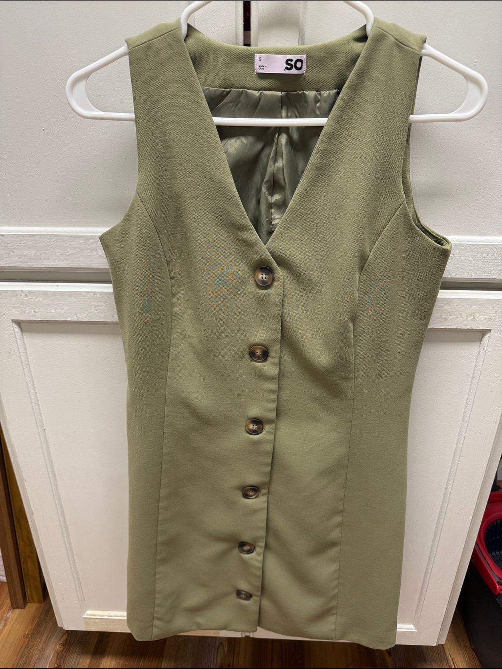 SO Green Button Down Dress